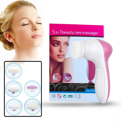 Electric 5 In 1 Facial Brush With Pore Cleaner - Smarsty
