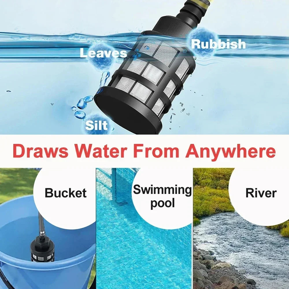 Cordless Car Wash Gun 60Bar High Pressure Washing Guns High Pressure Washer Spray Water Gun Portable Washing Machine for Garden