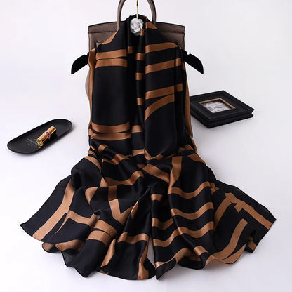 Large Silk Scarf for Women Soft Stylish Summer Wrap - Smarsty