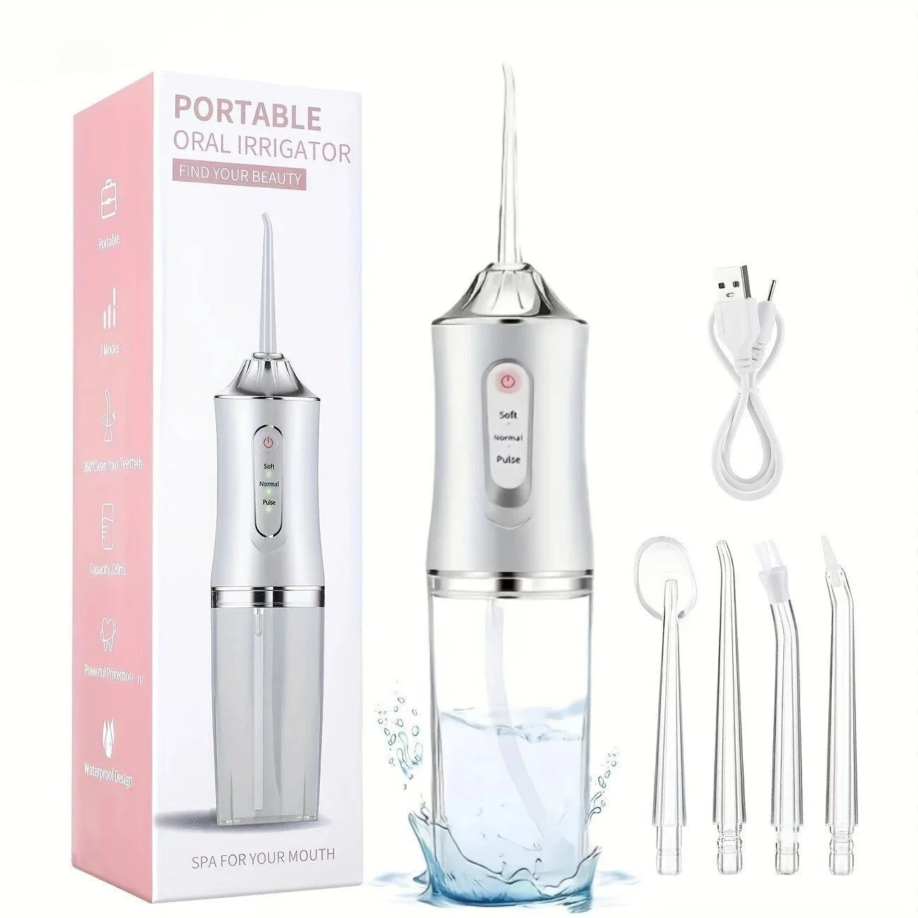 Oral Irrigator Dental Water Jet Flosser Appliance Pick Floss Dentistry Mouth Washing Machine Teeth Whitening Cleaning Tools - Smarsty