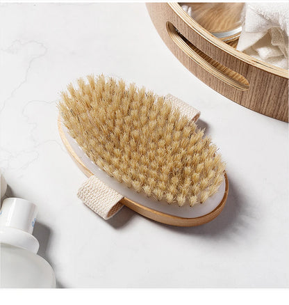 Natural Bristle Exfoliating Body Brush for Glowing Skin - Smarsty