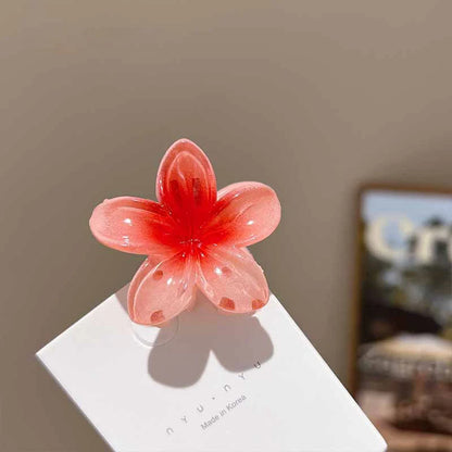 6 Pack Hawaiian Gradient Flower Hair Clips Small Set - Smarsty