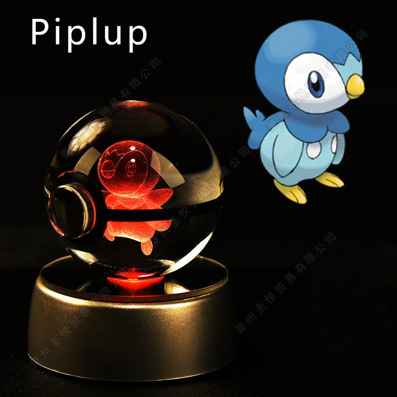 3D Pokemon Crystal Ball Night Light Lamp - Smarsty