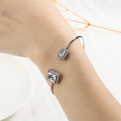 Luxury Gold Cuff Bangles with Cubic Zirconia for Women - Smarsty