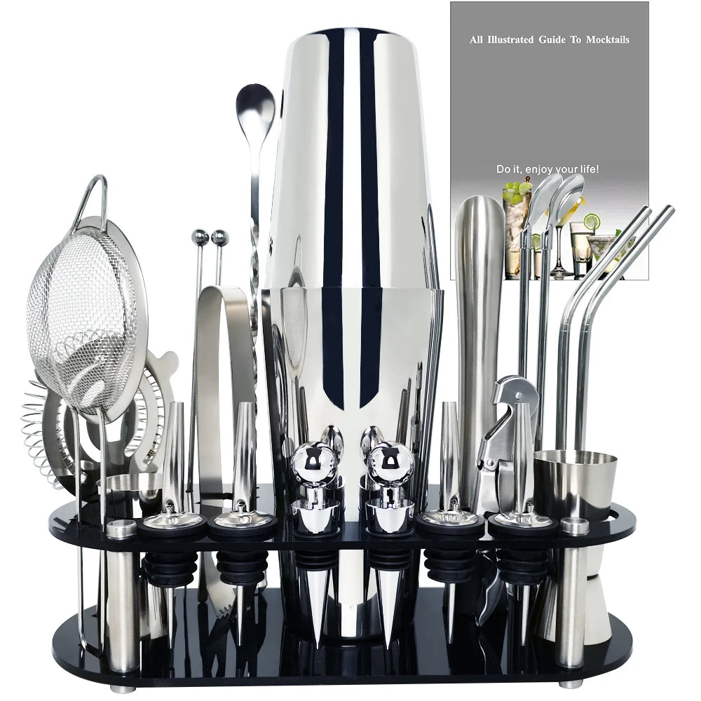 Boston Cocktail Shaker Set with 13 to 22 Bar Tools - Smarsty