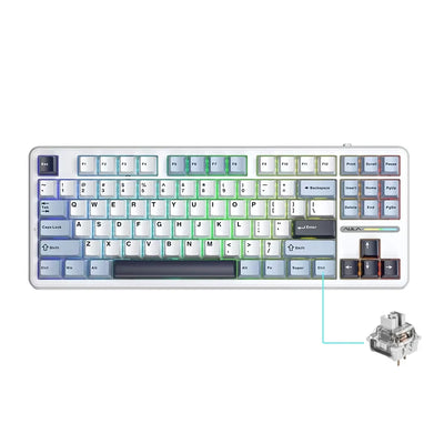 Mechanical Keyboard Tri Mode Wireless 87 Keys Silent Gaming - Smarsty