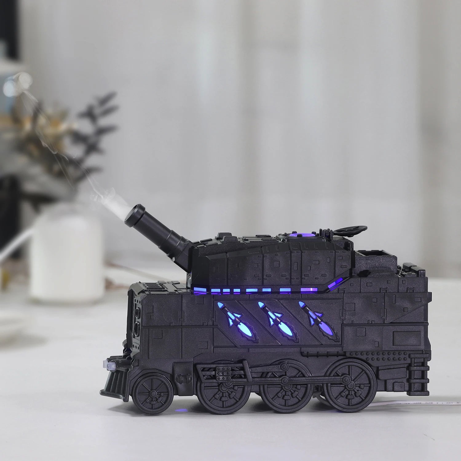 Ship Train Shape Ultrasonic Humidifier With Colorful Lights - Smarsty