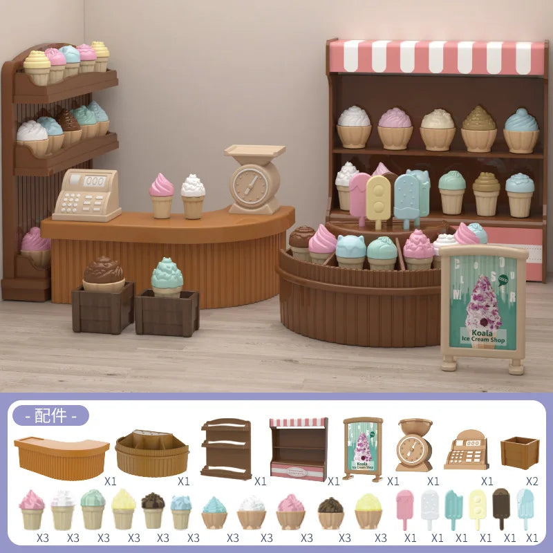 Original Toys Miniature Items Furniture Family Toys Dollhouse LivingRoom Bathroom Kitchen Set Pretend Creative Ideas Kids Toys by Smarsty