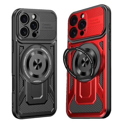 360° Rotatable Magnetic Phone Case for iPhone 16 15 14 13 12 11 Pro Max With Kickstand Shockproof Anti-Drop Cover for Magsafe