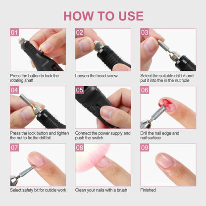 Electric Nail Sander Set for Professional Manicure - Smarsty