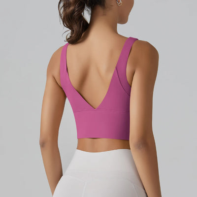 Yoga Bra Underwear Women Summer Shockproof Bra Beautiful Back Sports Running External Wear Training Fitness Yoga Tank Top Bra - Smarsty