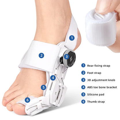 Bunion Corrector Adjustable Rotatable Toe Separator - Smarsty