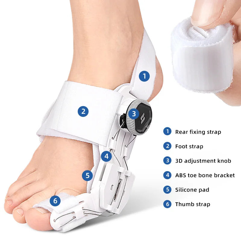 Bunion Corrector Adjustable Rotatable Toe Separator - Smarsty