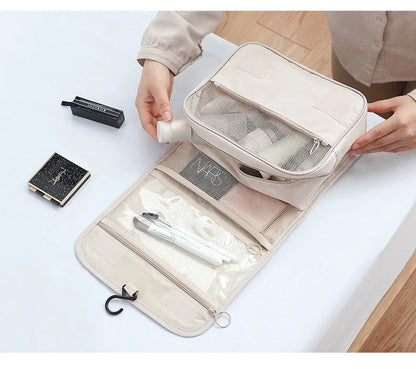Waterproof Travel Makeup Bag Organizer For Women With Hook - Smarsty