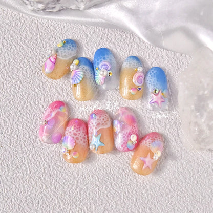Colorful Seashell Nail Art Stickers for Dreamy Designs - Smarsty