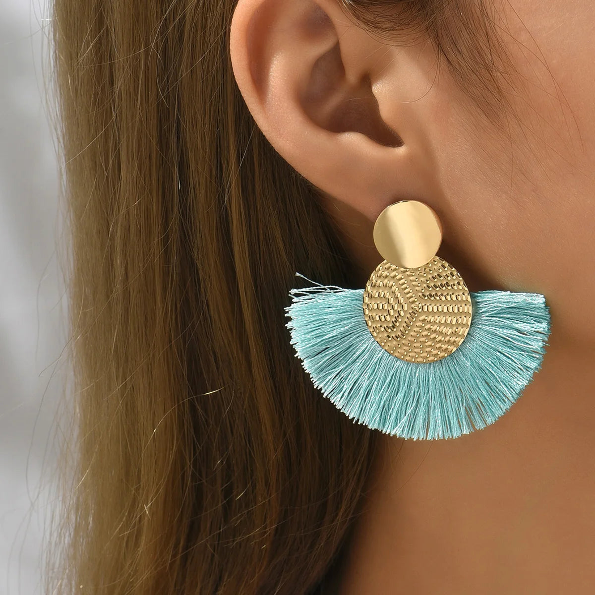 Bohemian Big Tassel Drop Earrings for Stylish Wedding Look - Smarsty