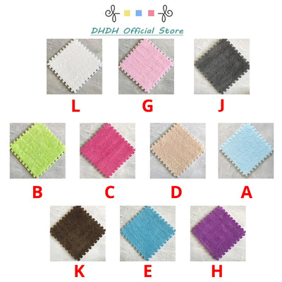Soft Plush Children's Mat Baby Play Mat Baby Toys Eva Foam Puzzle Carpet In Children's Room Keep Warm Playmat 30*30*1CM by Smarsty