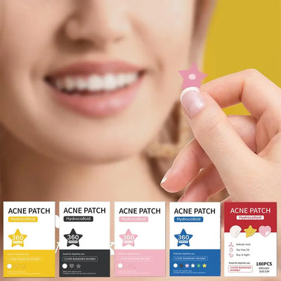 360 Pcs Colorful Hydrocolloid Acne Patches for Quick Healing - Smarsty