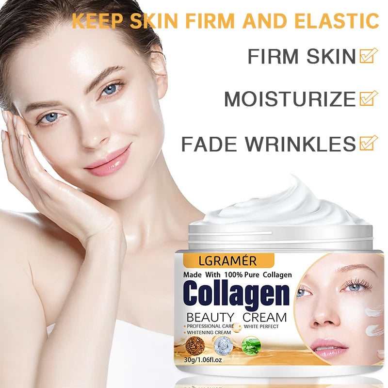Anti Wrinkle Cream Eye Cream Face Moisturizer Anti Aging Face Lifting Nourishing Repair Collagen Boost Cream Korean Essence - Smarsty