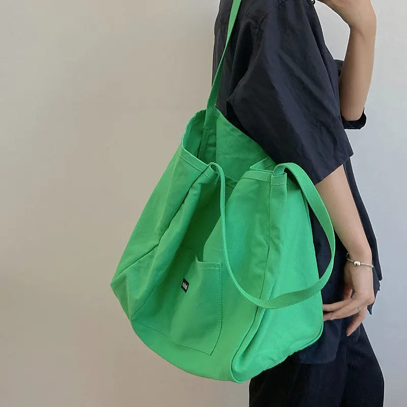 Canvas Reusable Shopping Bag For Women Portable Tote - Smarsty