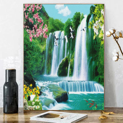 5D Round Diamond Painting Scenic Forest Art - Smarsty