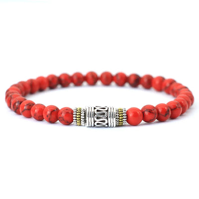 Minimalist 6mm Natural Stone Bracelet for Yoga Meditation - Smarsty