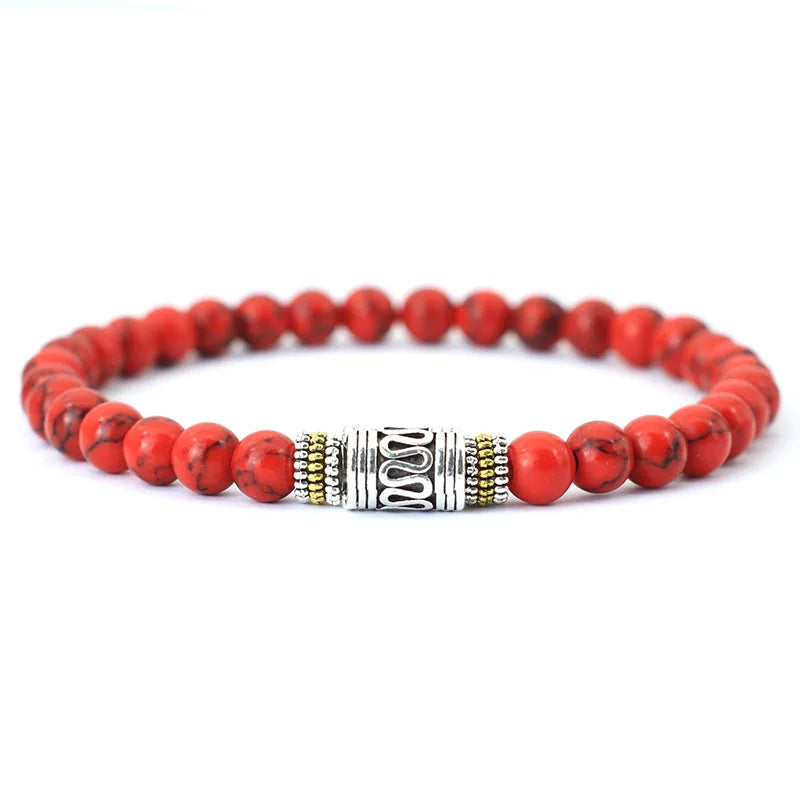 Minimalist 6mm Natural Stone Bracelet for Yoga Meditation - Smarsty