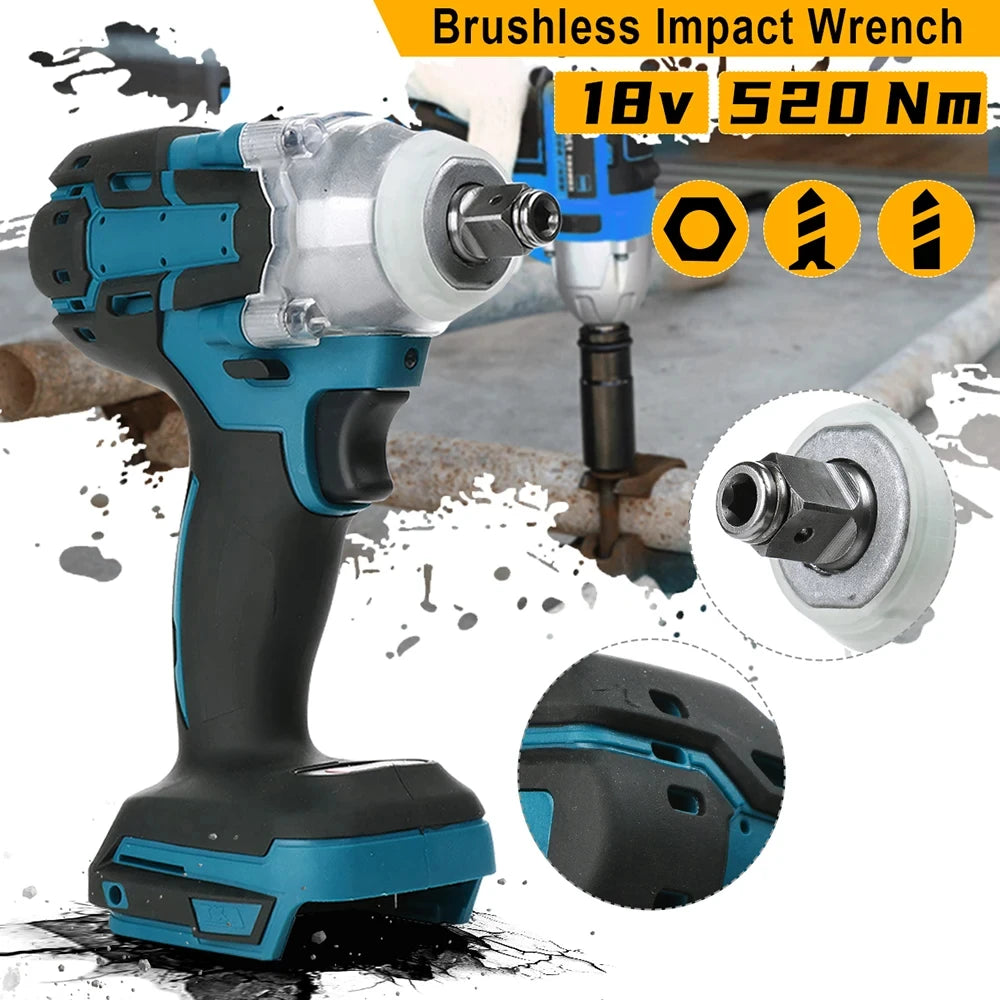 Cordless Brushless Impact Wrench with Toolbox Set - Smarsty