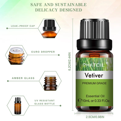 PHATOIL Natural Essential Oil 10ml for Relaxation and Aromatherapy - Smarsty
