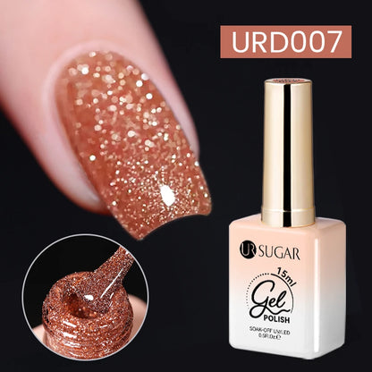 UR Sugar 15ml Silver Reflective Gel Polish for Sparkling Nails - Smarsty
