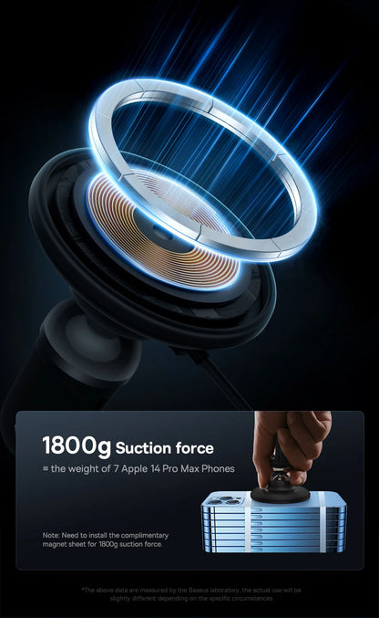 Magnetic Wireless Car Charger Holder 15W Fast Charging - Smarsty