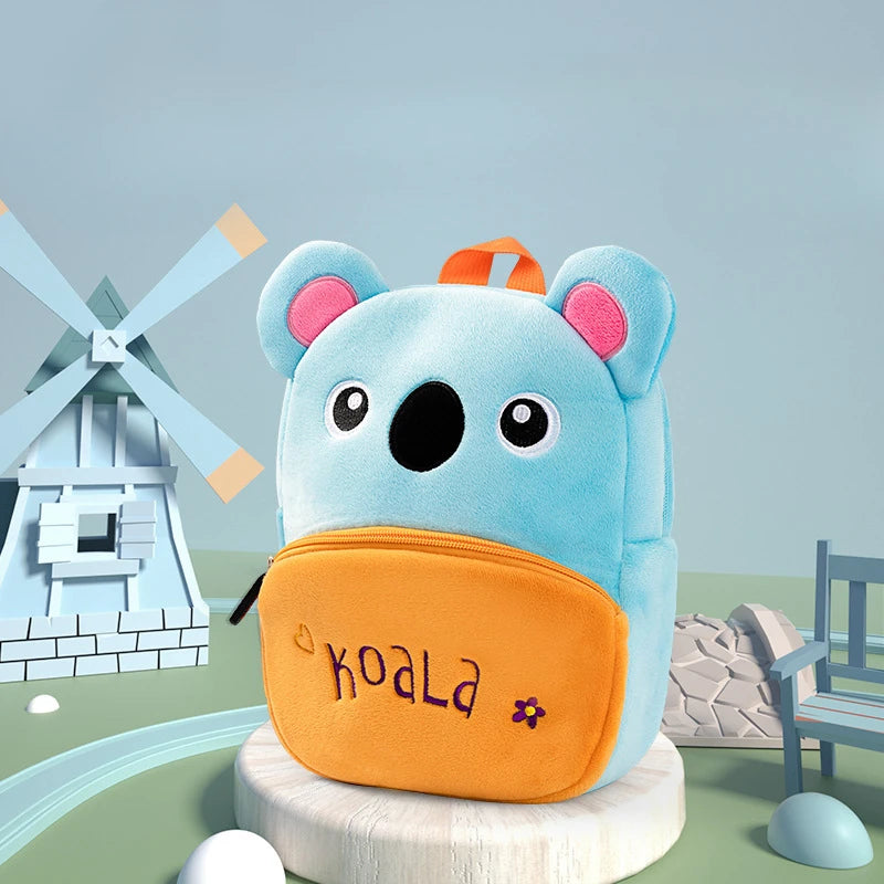 Plush Kindergarten Backpack Anti Lost Cute Design Kids - Smarsty