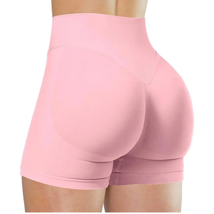 Summer High Waisted Yoga Shorts Fashionable and Sexy Running Fitness Pants Solid Color Yoga Leggings Customizable labels - Smarsty