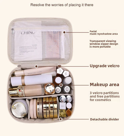 New Women's Cosmetic Bag Portable Storage Bag Large Capacity Luxury Makeup Bag Travel Organizer Essentials Toiletry Bags - Smarsty