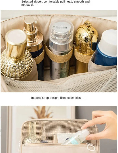 Waterproof Travel Makeup Bag With Hook And Organizer - Smarsty