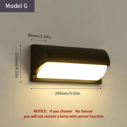 LED Outdoor Wall Light with PIR Motion Sensor - Smarsty