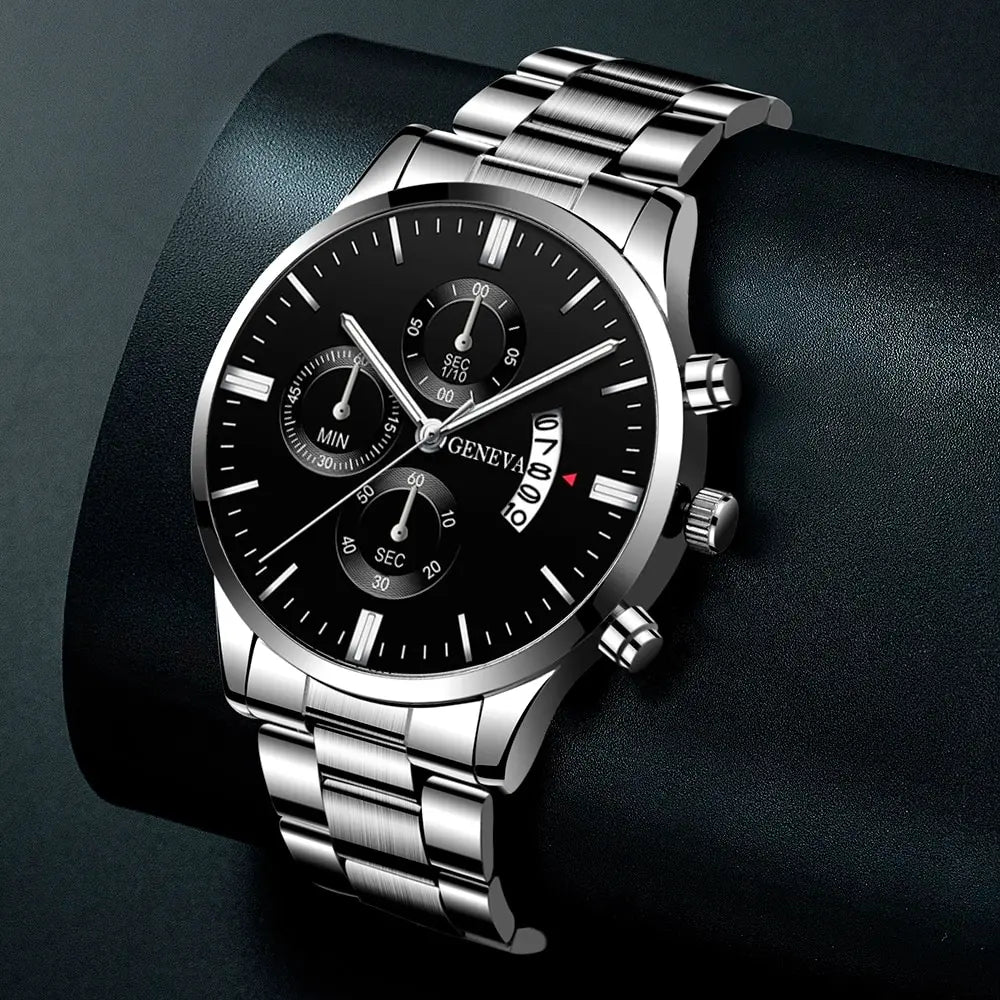 Luxury Stainless Steel Quartz Watch for Men - Smarsty