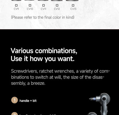 VMAN 40-in-1 Multi-Function Ratchet Screwdriver Kit with Magnetic Bits – Mini Repair Tool Set for PC, iPhone & Home Use