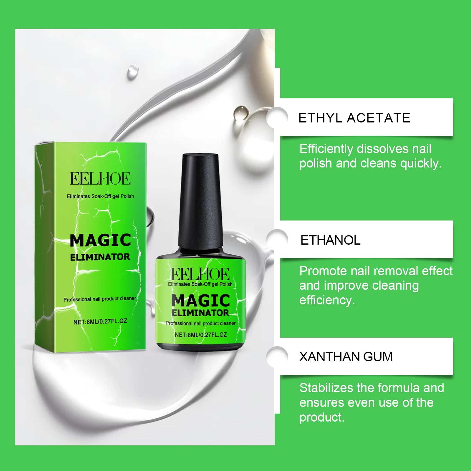 Magic Nail Polish Remover Gel Gentle Moisturizing Formula - Smarsty