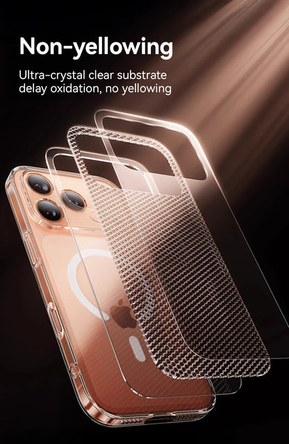 Magnetic Clear iPhone 17, 17 Pro and Pro Max Case Anti Yellowing - Smarsty
