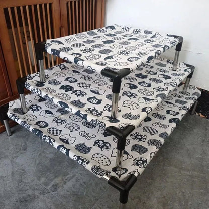Portable Elevated Dog Bed with Washable Fabric - Smarsty