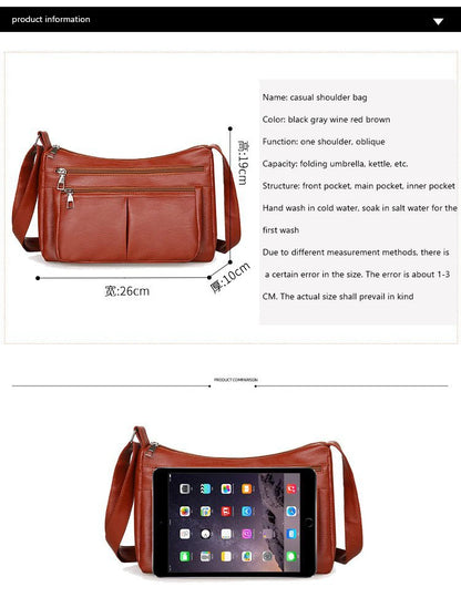 Korean Handbag Designer Leather Crossbody Bag for Women - Smarsty