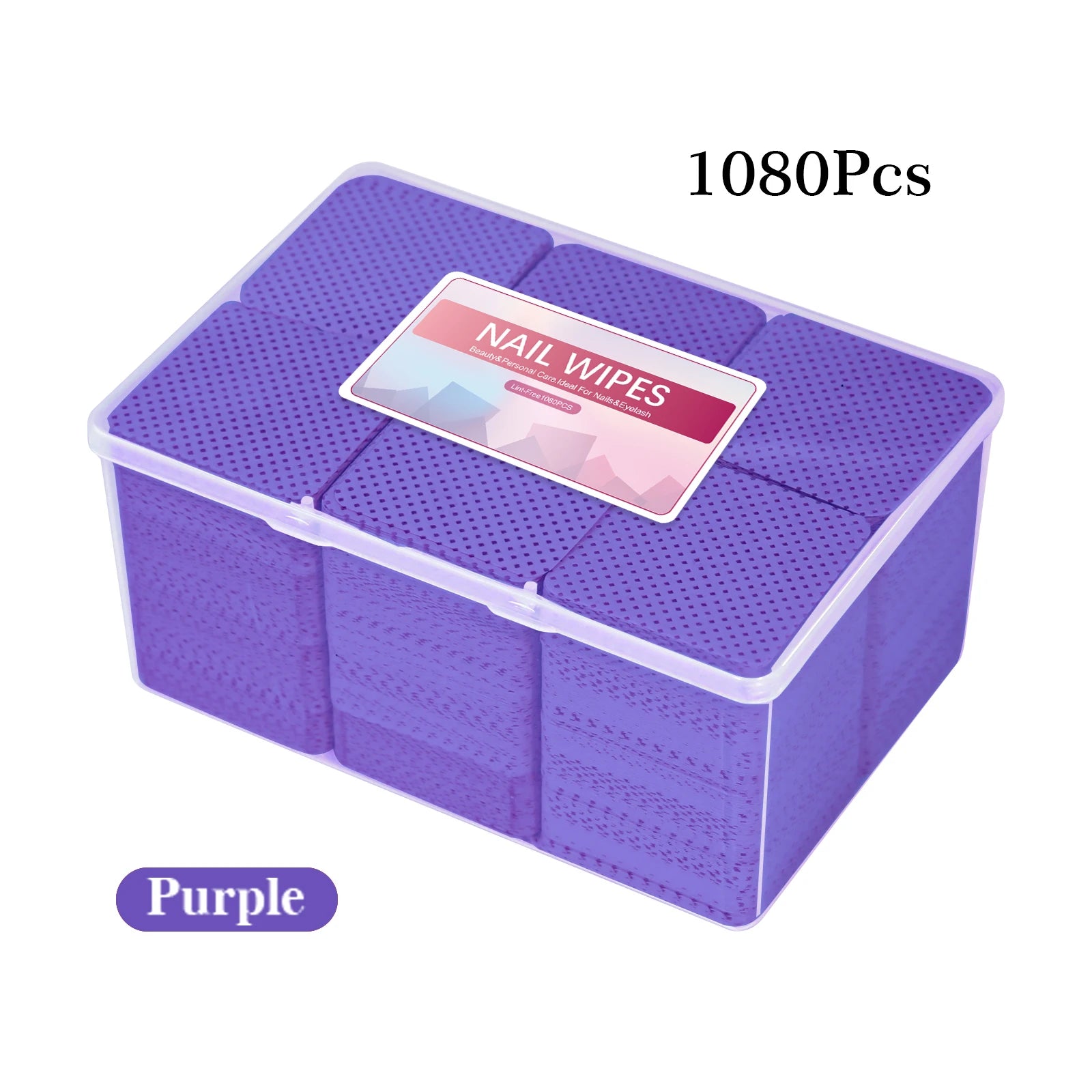 1080pcs Boxed Nail Art Lint-Free Eyelash Glue Wipes Paper Gel Polish Remover Clean Glue Cotton Pads Beauty Cleaning Tools - Smarsty