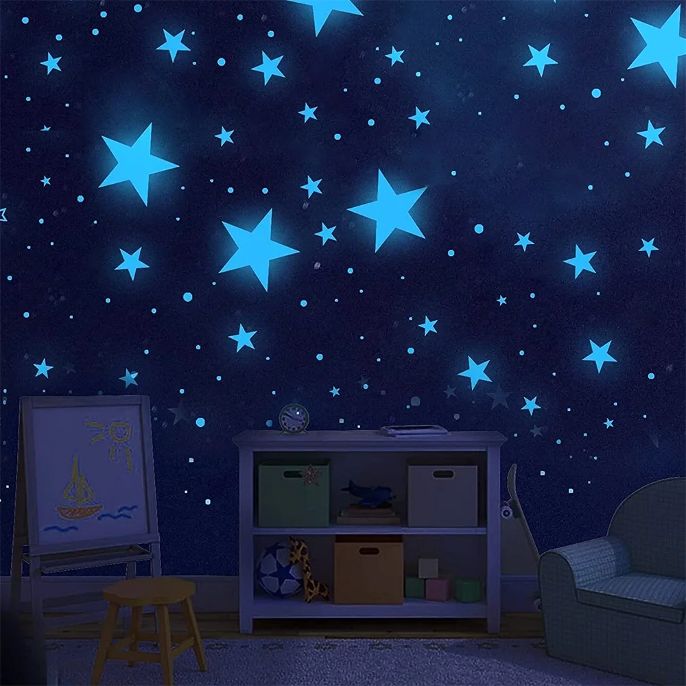 Glow in The Dark Star Wall Stickers for Kids Bedrooms - Smarsty