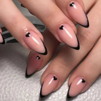 Medium Ballerina Pink Press On Nails with French Tips - Smarsty