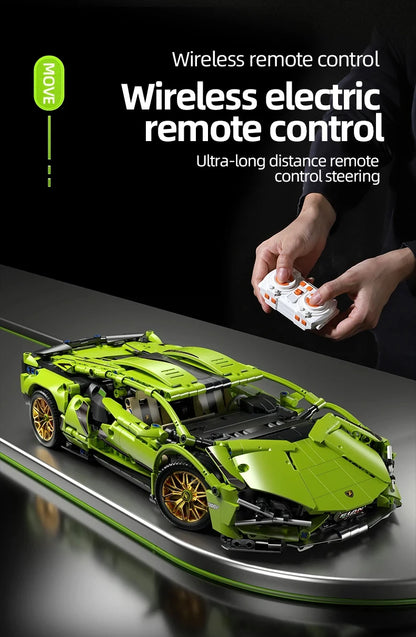 TOYLINX 1280Pcs Technical Building Blocks Racing Car Model Remote Control Electric RC Car Version Optional Construction Toys