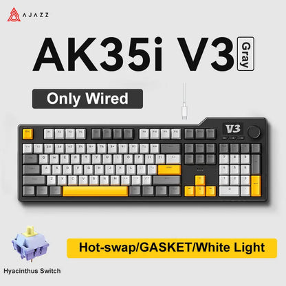 Tri Mode Gaming Keyboard With Hot Swap 104 Keys Gasket