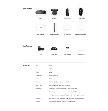 2.5K Dash Camera With WiFi Smart Connect And Recording - Smarsty