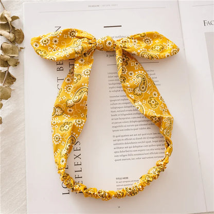 Boho Soft Elastic Headband For Women Vintage Cross Knot - Smarsty