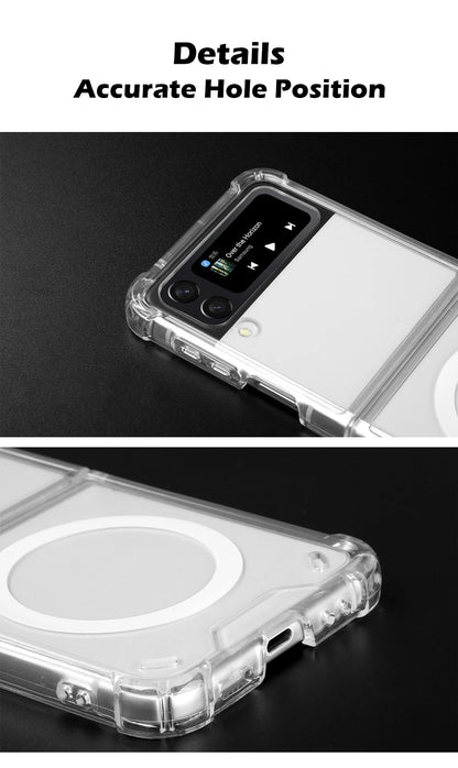 Transparent MagSafe Case With Air Cushion Shockproof Z Flip - Smarsty